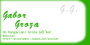 gabor groza business card